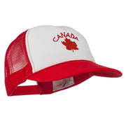 Canada with Maple Leaf Embroidered Foam Front Mesh Back Cap