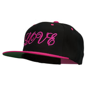 Calligraphy Love Embroidered Snapback Cap