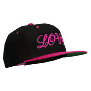 Calligraphy Love Embroidered Snapback Cap