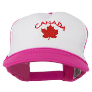 Canada with Maple Leaf Embroidered Foam Front Mesh Back Cap