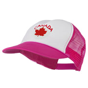 Canada with Maple Leaf Embroidered Foam Front Mesh Back Cap