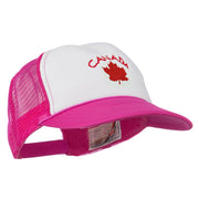 Canada with Maple Leaf Embroidered Foam Front Mesh Back Cap