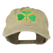 St. Patrick's Day Clover Embroidered Washed Cap