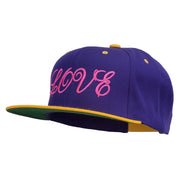 Calligraphy Love Embroidered Snapback Cap