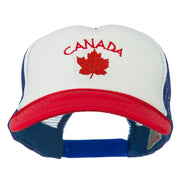 Canada with Maple Leaf Embroidered Foam Front Mesh Back Cap