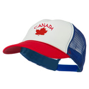 Canada with Maple Leaf Embroidered Foam Front Mesh Back Cap