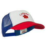 Canada with Maple Leaf Embroidered Foam Front Mesh Back Cap