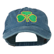 St. Patrick's Day Clover Embroidered Washed Cap