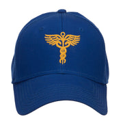 Original Medical Caduceus Embroidered Cotton Cap