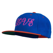 Calligraphy Love Embroidered Snapback Cap