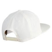 4 Leaf Clover Patched Wool Blend Prostyle Snapback Cap - Natural OSFM