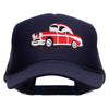 Red 57 Chevy Patched Foam Front Golf Style Mesh Back Cap - Navy OSFM