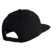 4 Leaf Clover Patched Wool Blend Prostyle Snapback Cap - Black OSFM