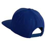 4 Leaf Clover Patched Wool Blend Prostyle Snapback Cap - Royal OSFM