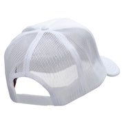 Red 57 Chevy Patched Foam Front Golf Style Mesh Back Cap - White OSFM