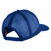 USS Constellation CV 64 Blue Patched Solid Cotton Twill 5 panel Mesh Back Cap - Royal OSFM