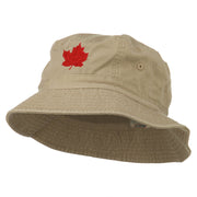 Canada Maple Leaf Embroidered Bucket Hat