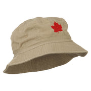 Canada Maple Leaf Embroidered Bucket Hat