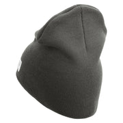 US Marine Corps Veteran Symbol Embroidered 8 Inch Short Beanie Made in USA - Charcoal OSFM