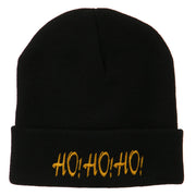 Christmas Letter Ho Ho Ho Embroidered Beanie