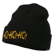 Christmas Letter Ho Ho Ho Embroidered Beanie