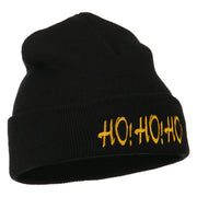 Christmas Letter Ho Ho Ho Embroidered Beanie