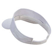 Golden Dog Back View Embroidered Brushed Cotton Sun visor - White OSFM