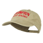 Champion Auto Racing Embroidered Washed Cap