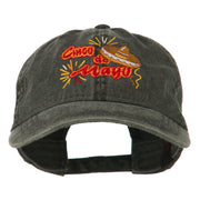 Cinco De Mayo Embroidered Washed Cap