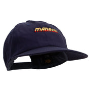 Madrun Race Embroidered Unconstructed High Profile Cotton Flat Bill Cap - Navy OSFM
