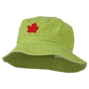 Canada Maple Leaf Embroidered Bucket Hat