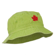 Canada Maple Leaf Embroidered Bucket Hat