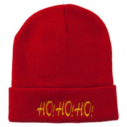 Christmas Letter Ho Ho Ho Embroidered Beanie