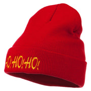 Christmas Letter Ho Ho Ho Embroidered Beanie