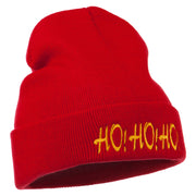 Christmas Letter Ho Ho Ho Embroidered Beanie