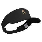 Golden Dog Back View Embroidered Brushed Cotton Sun visor - Black OSFM