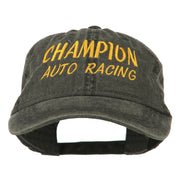 Champion Auto Racing Embroidered Washed Cap