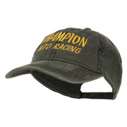 Champion Auto Racing Embroidered Washed Cap