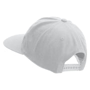 Madrun Race Embroidered Unconstructed High Profile Cotton Flat Bill Cap - White OSFM