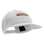 Madrun Race Embroidered Unconstructed High Profile Cotton Flat Bill Cap - White OSFM