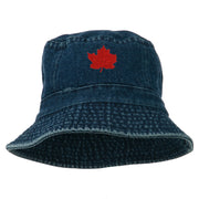 Canada Maple Leaf Embroidered Bucket Hat