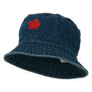 Canada Maple Leaf Embroidered Bucket Hat