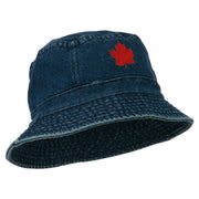 Canada Maple Leaf Embroidered Bucket Hat