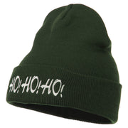 Christmas Letter Ho Ho Ho Embroidered Beanie