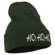 Christmas Letter Ho Ho Ho Embroidered Beanie