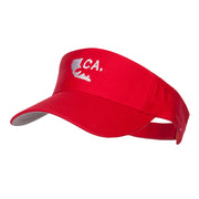 California Map Bear Embroidered Sports Visor