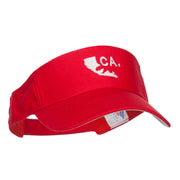 California Map Bear Embroidered Sports Visor