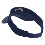 St. Patrick Day Rainbow Embroidered Cotton Twill Sun Visor - Navy OSFM