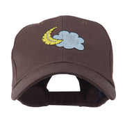 Halloween Cloud and Moon Embroidered Cap