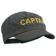 Captain Embroidered Enzyme Army Cap